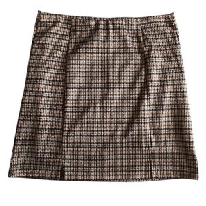 Hesperus Brown Houndstooth Mini Skirt M
